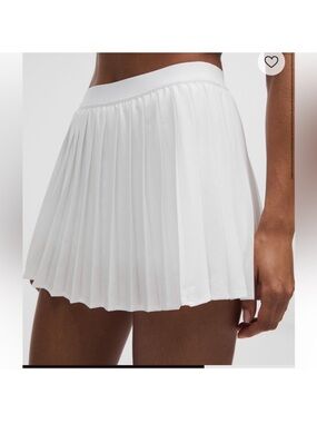 NWOT Lululemon High-Rise Pleated Tennis Skirt- White, Size 10